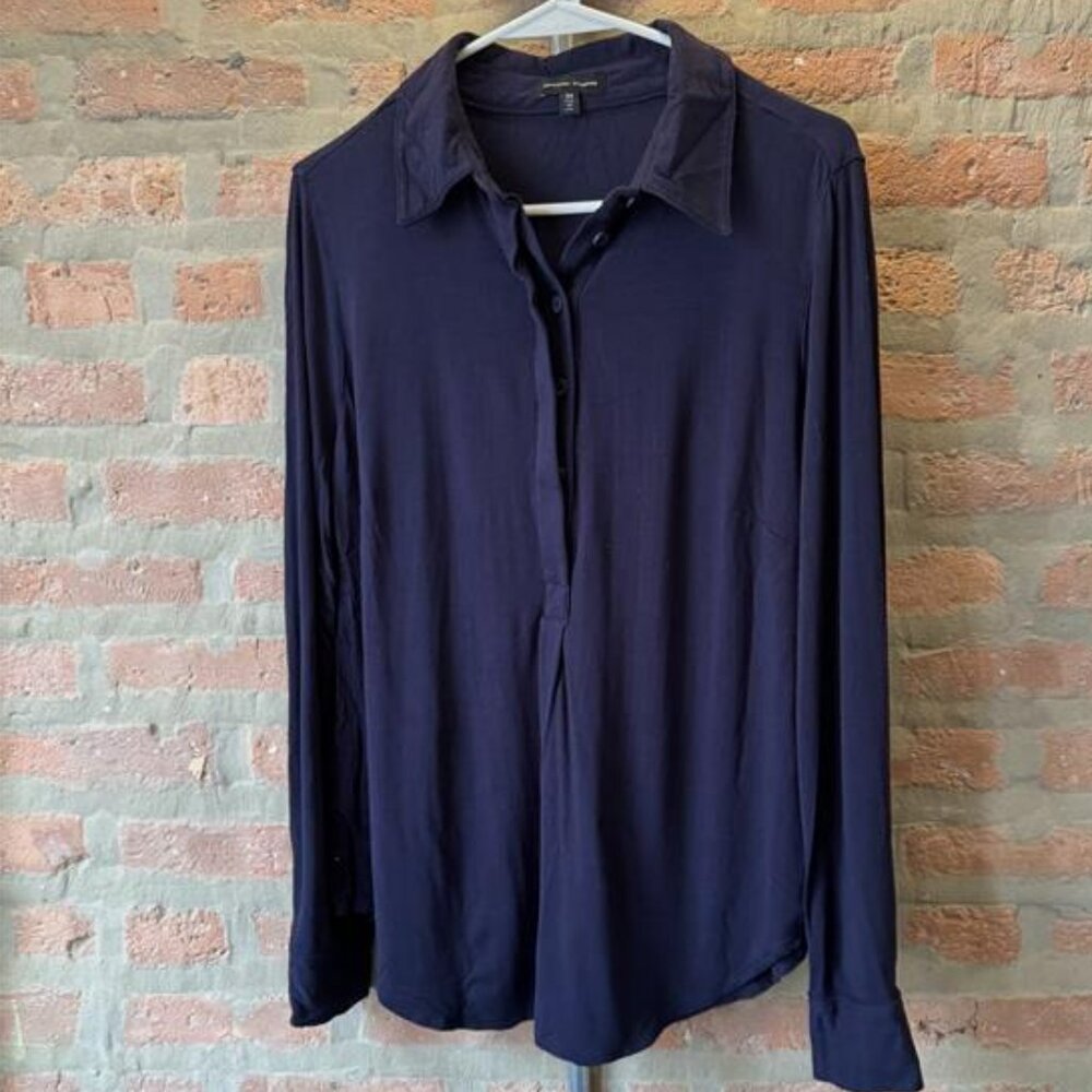 Universal Standard Elbe Popover Liquid Jersey Shirt Classic Size 10-12 (XS)